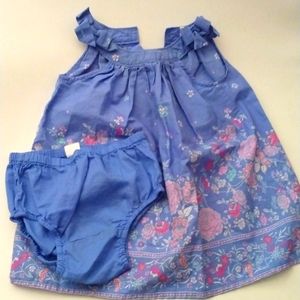 3/$15 Baby Gap infant  girl's dress with panty set